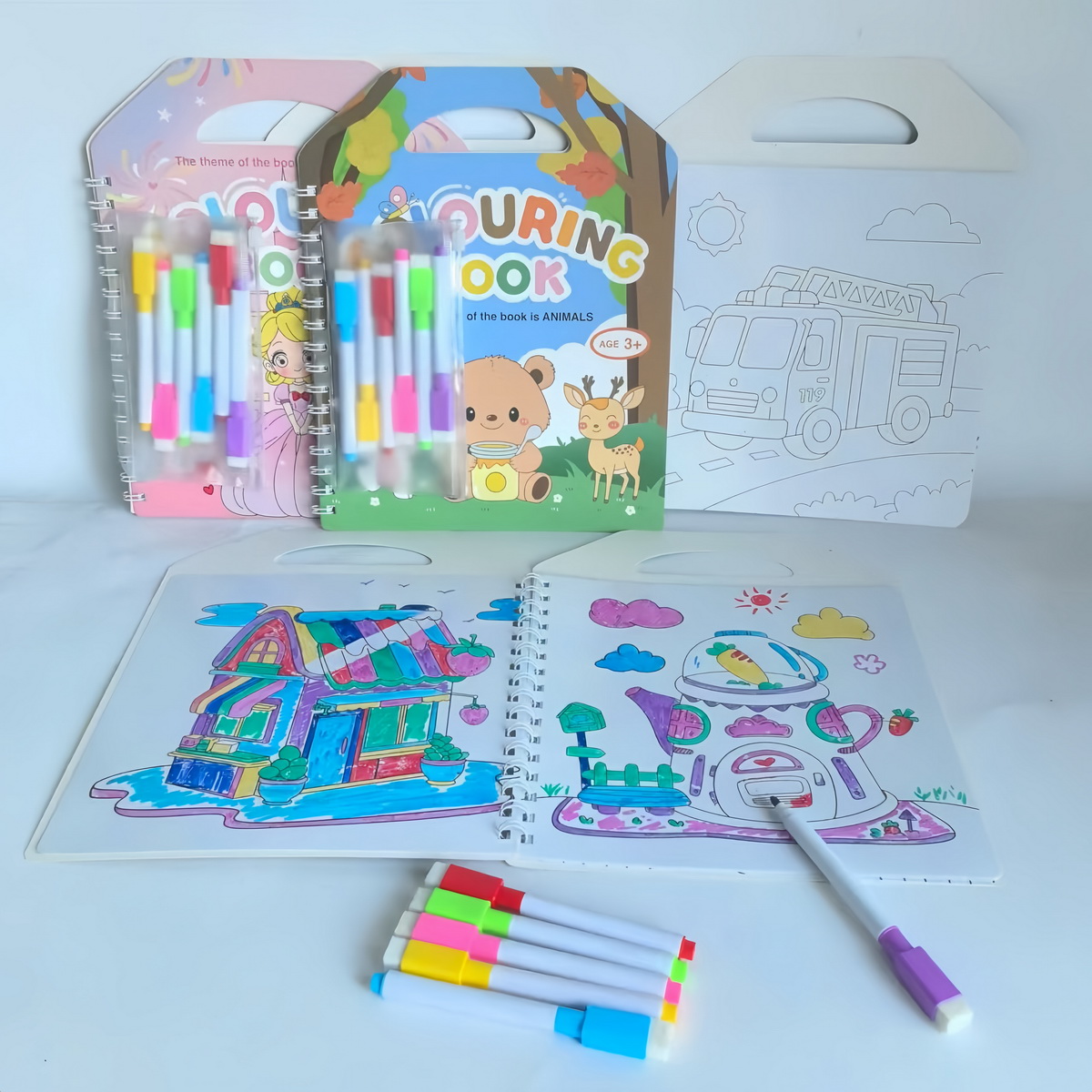 Copic Marker Sketch - 1Set 16Pages Colorbook 1Pcs Pen Bag