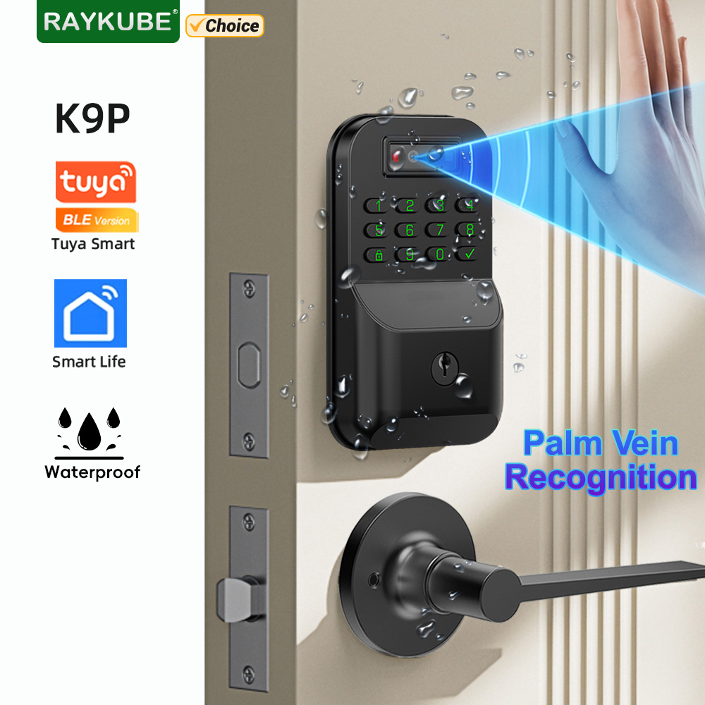 Letter Opener Brass - RAYKUBE K9P Waterproof Tuya Bluetooth Palm