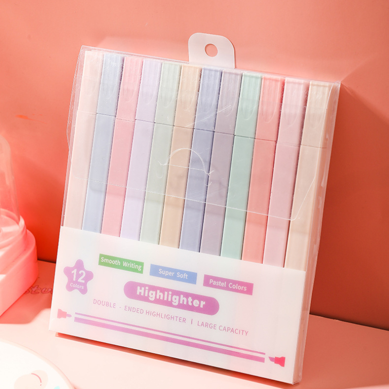 12 Pcs/Set Double Tip Highligh - Stabilo Marker Boss 评论和价格