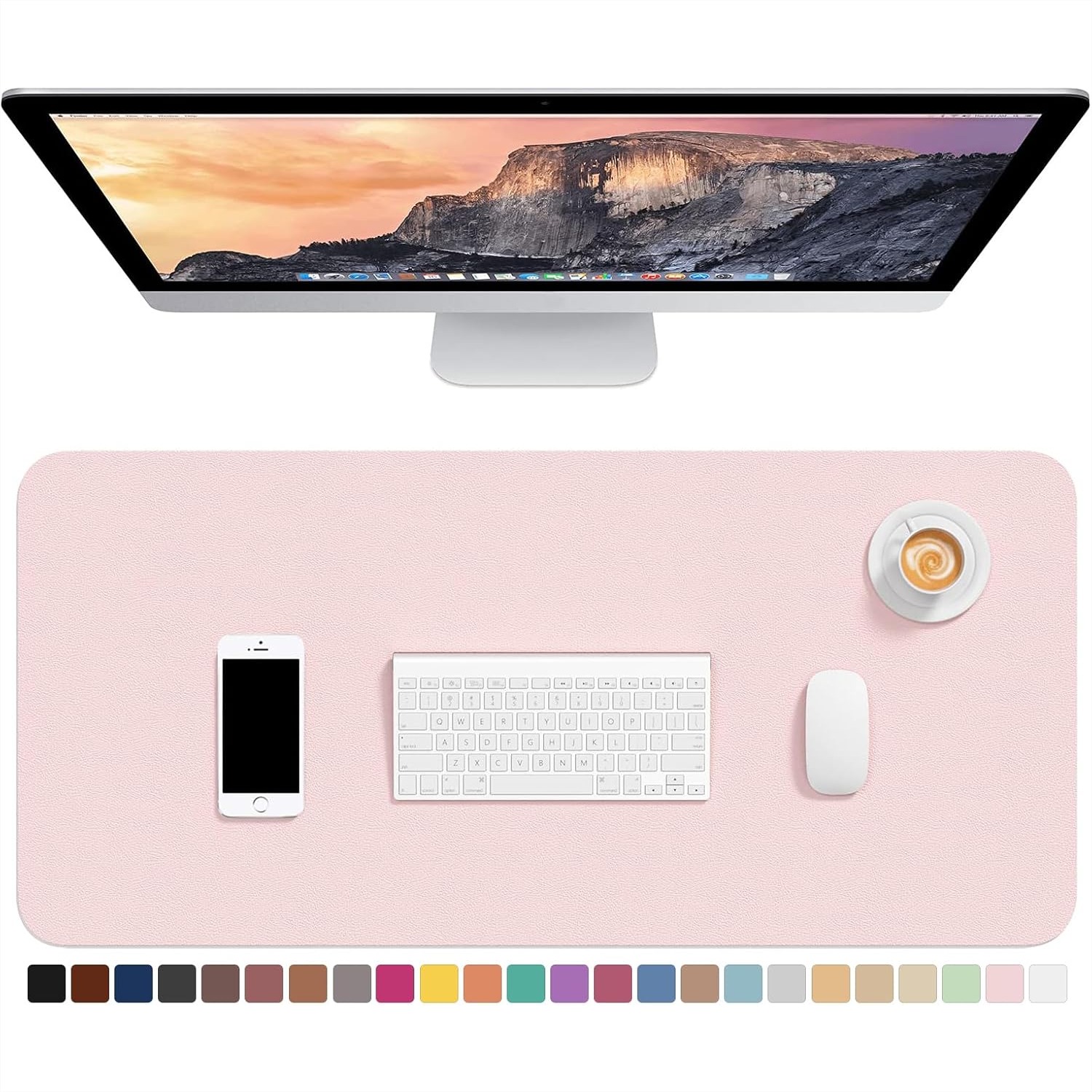 30x14 Inch PU Leather Desk Pad - Leather Desk Pad 评论和价格